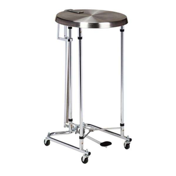 Hamper Laundry Chrome Plated Steel Round 18x19-1/2x36-1/2